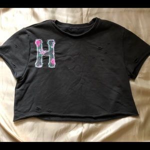 Hustle modern day unisex crop top